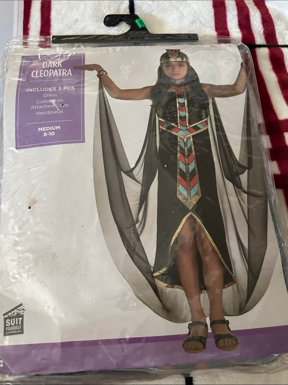 Fiesta Dark Cleopatra Costume in Black, Gold, Teal, Red